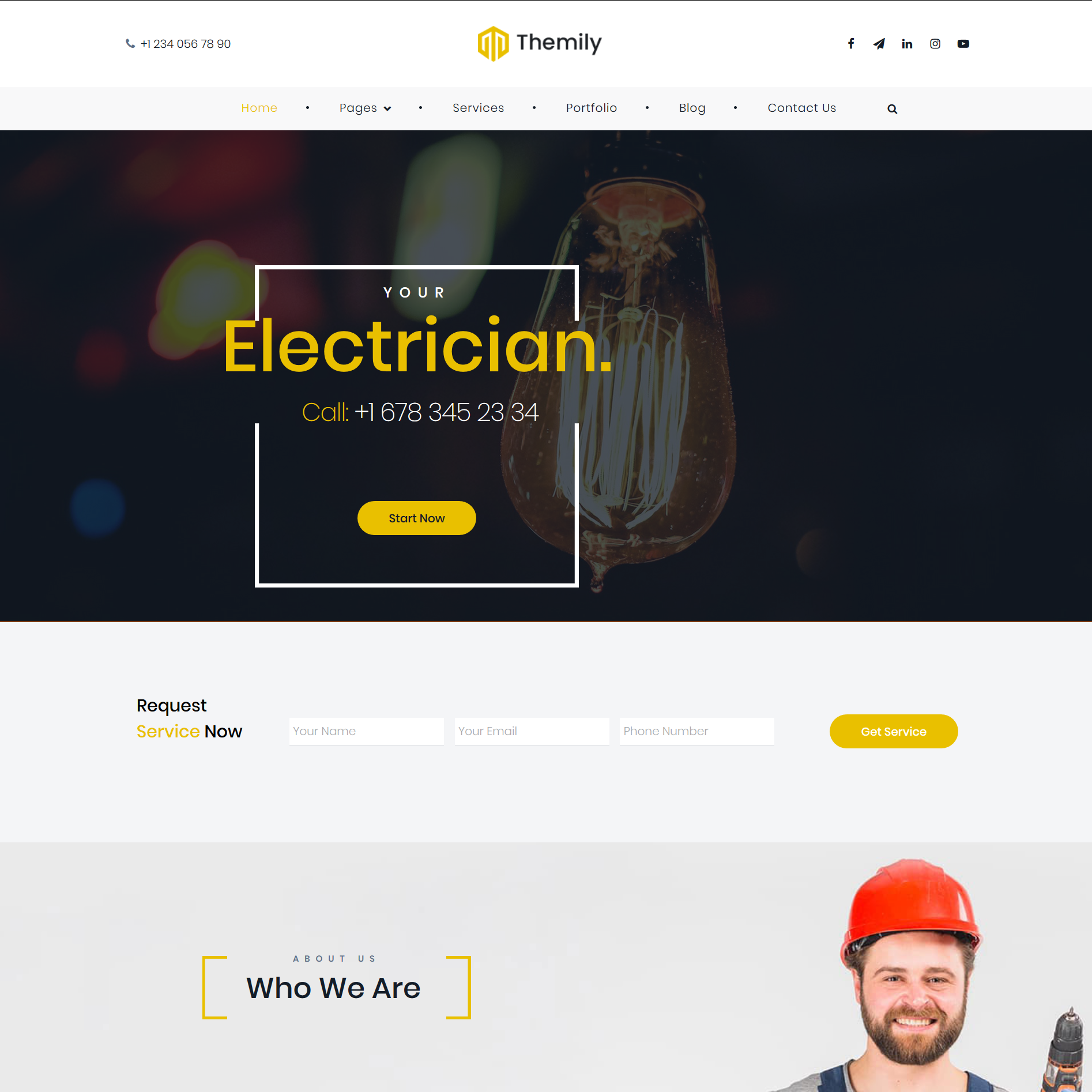 free wp theme for electrician